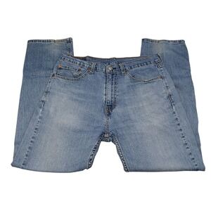 Levis 505 Regular Fit Jeans Mens 34x30 Light Wash Blue Denim Straight Leg‎ 00505